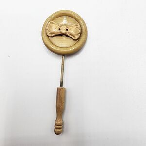 Vintage 1920's Round Celluloid Stick Pin Button Shape Grannycore